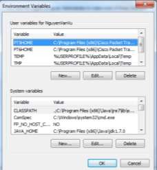 Hình 1 14 Màn hình Environment Variables Bước 5 Trong mục System Avariables chọn Path 5