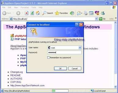 Hình 1 9 Đăng nhập vào phpMyAdmin 1 4 2 Cài đặt Wampserver Wampserver là một phần 9