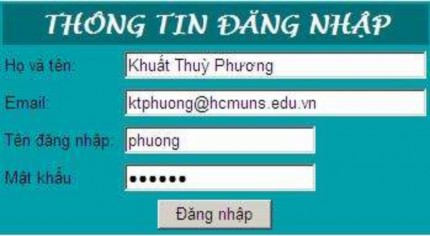 Khi người dùng click vào nút Đăng nhập thì dùng các biến session để lưu 21