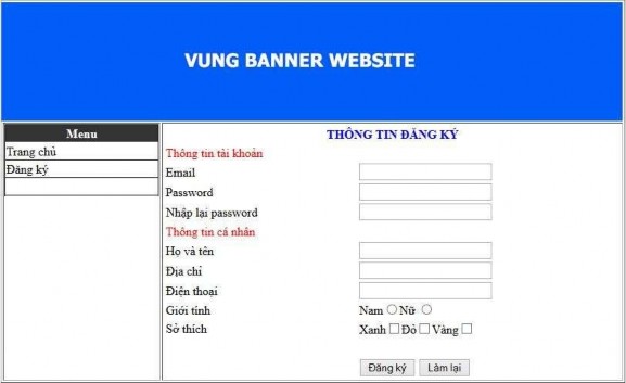 Yêu cầu Người dùng nhập đủ thông tin trong form Khi nhấn vào nút đăng ký 4