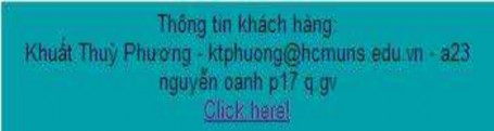 Khi click vào Click here sẽ hiển thị lại các biến cookie 36 Tạo trang 4