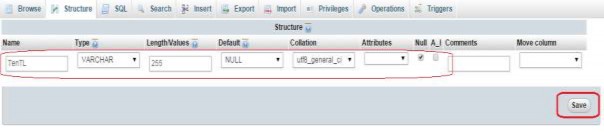 Hình 1 16 Sửa cấu trúc bảng 8 Đổi tên Table Bước 1 Chọn table cần đổi tên 2