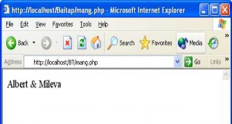 Hình 2 7 Kết quả thực hiện trang mang php 2 5 3 Các hàm xử lý mảng 1 Các hàm 2