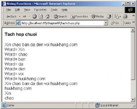 Hình 2 11 Kết quả sử dụng hàm tách chuỗi Trong trường hợp kết hợp giá trị 2