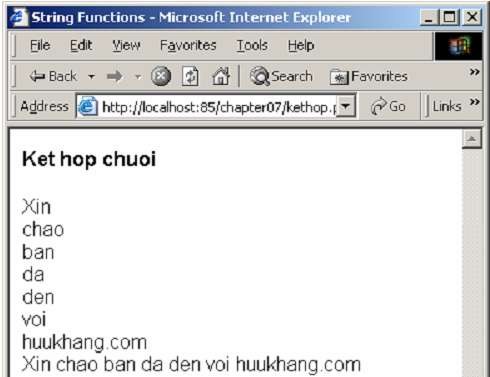 Hình 2 12 Kết quả sử dụng hàm kết hợp chuỗi 2 6 5 Tìm kiếm và thay thế 3