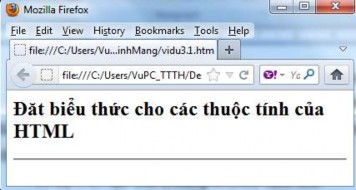 Hình 3 1 Kết quả chạy ví dụ 3 1 3 1 4 Dùng Javascript cho trình xử lí sự kiện 1