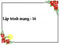 Lập trình mạng - 16