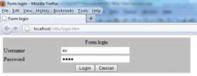 Hình 4 10 Kết quả chạy file login htm Kích vào login Hình 4 11 Kết quả chạy 1