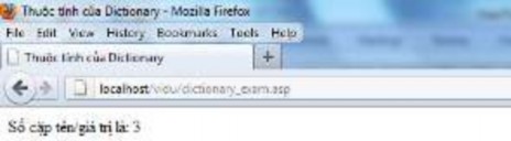 Hình 4 20 Kết quả chạy file dictionary exam asp Item Dùng thuộc tính này để 1