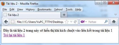 Hình 2 4 Kết quả khi kích liên kết – File doc2 htm được mở Liên kết đến 3