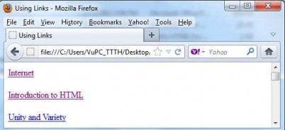Hình 2 5 Kết quả chạy ví dụ 2 5 Khi kích chuột vào Internet thì nó sẽ nhẩy 4