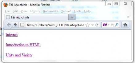 Hình 2 7 Kết quả chạy ví dụ 2 6 Khi kích chuột vào mục Internet ở trên nó sẽ 6