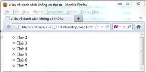 Hình 2 13 Kết quả chạy của ví dụ 2 9 2 11 2 Danh sách có thứ tự Thẻ 3