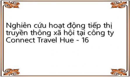 Nghiên cứu hoạt động tiếp thị truyền thông xã hội tại công ty Connect Travel Hue - 16