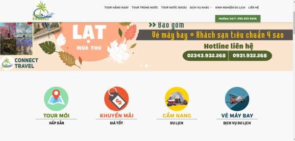 Hình 2 11 Giao diện website connecttravel vn Nguồn Website công ty Connect Travel Hue 9