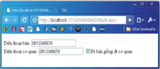 Hình 3 33 Minh họa sử dụng điều khiển CheckBox Điều khiển RadioButton 4