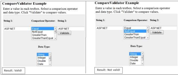 Hình 3 45 Kết quả thực thi CompareValidator Điều khiển RegularExpressionValidator 6