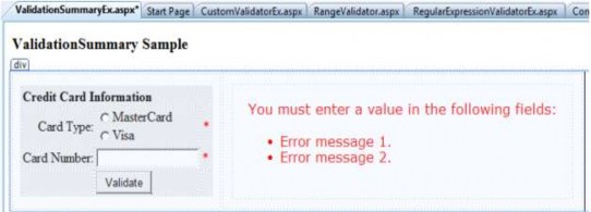 Hình 3 52 Giao diện trang ValidationSummary aspx Hình 3 53 Kết quả thực thi 7
