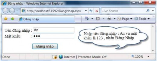 Hình 3 66 Kết quả trước và sau khi nhập thông tin nhấn nút đăng nhập 3 3 5 1