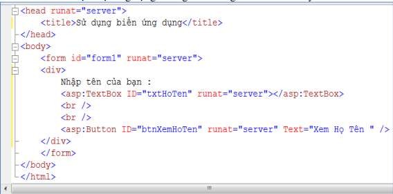 Hình 3 68 Thiết kế trang SuDungApplication aspx Xử lý sự kiện trang 4