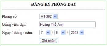 Load tự động giá trị của các trường Ngày tháng năm Khi người dùng 10