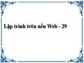 Lập trình trên nền Web - 29