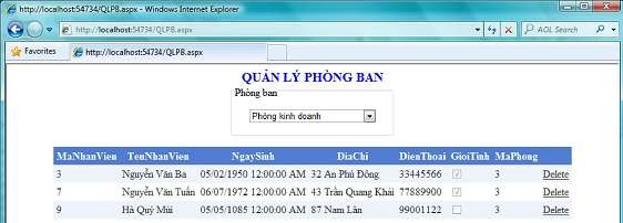 Giao diện trang qlpb aspx 2 Tạo một ứng dụng Web cơ bản cho phép quản lý album 4
