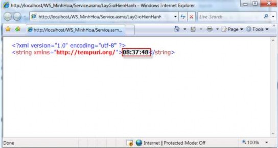 Hình 5 4 Kết quả trả về từ phương thức 5 5 Sử dụng Web Services 5 5 1 Sử 6