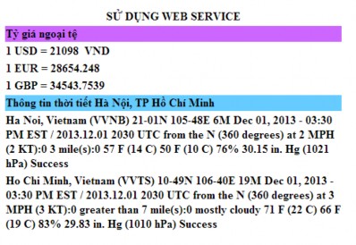 Hình 5 16 Màn hình kết quả 5 6 Bài tập 1 Thiết kế Web Service cung cấp dịch 13