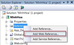 Hình 5 6 Cửa sổ chọn Add Web Reference Trên cửa sổ Add Web Reference nhấp vào liên 2
