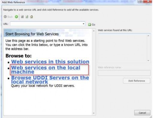 Hình 5 7 Màn hình liên kết Web Services Sau đó chọn service như hình sau Hình 5 8 3