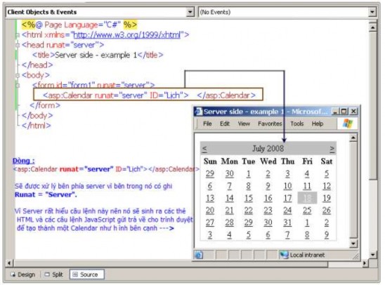 Hình 3 5 Yêu cầu xử lý phía Server qua runat Server Yêu cầu xử lý bên phía 5
