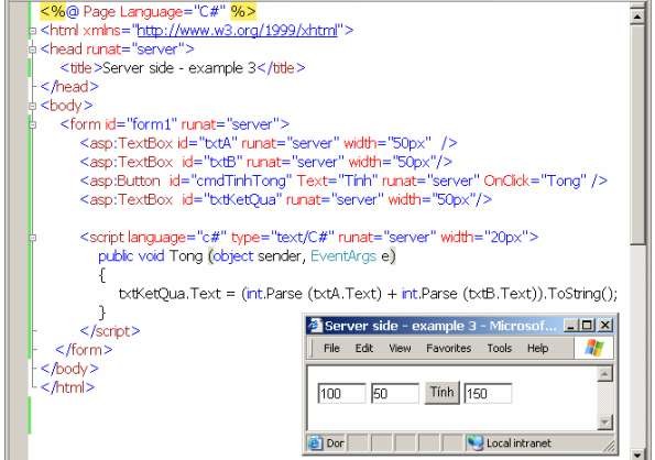 Hình 3 7 Yêu cầu xử lý phía Server qua Script Yêu cầu xử lý bên phía Server 1