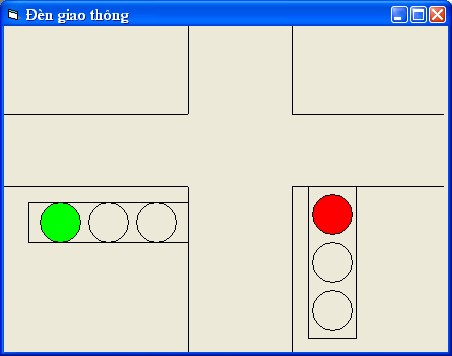 Bước 1 Thiết kế form Đưa các điều khiển Line Shape lên form để vẽ ngã tư 6