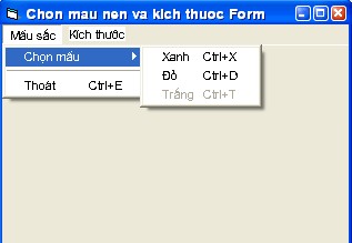 Chúng ta quy ước gọi lệnh đơn mục chọn đơn là Menu Command và lệnh con 2
