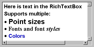 Điều khiển RichTextBox tạo ra một số các thuộc tính mà ta có thể sử dụng 1