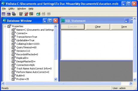 Hình 5 3 Cửa sổ Data Window 5 2 2 Tạo bảng Để tạo một bảng cơ sở dữ liệu 3