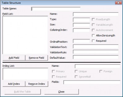 Hình 5 4 Hộp thoại Table Structure Bước 2 Khai báo tên bảng Table name Bước 3 4