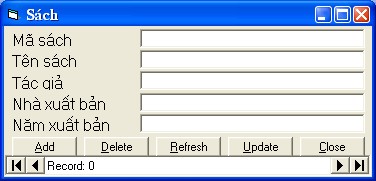 Yêu cầu  Form Sách tạo bằng công cụ tạo form tự động  Form Độc giả 1