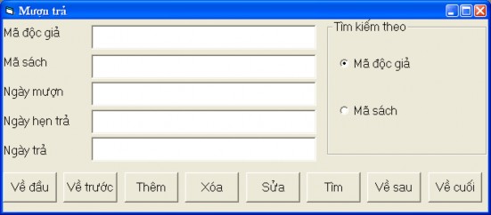Yêu cầu  Form Sách tạo bằng công cụ tạo form tự động  Form Độc giả 3