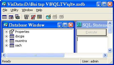 Bước 3 Tạo form Sach sử dụng công cụ Data Form Designer Từ cửa sổ VisData 4