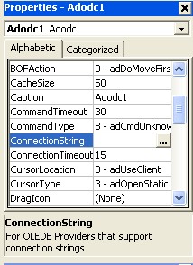 Hình 5 13 Thuộc tính ConnectionString trong cửa sổ thuộc tính Cửa sổ Property Pages 3