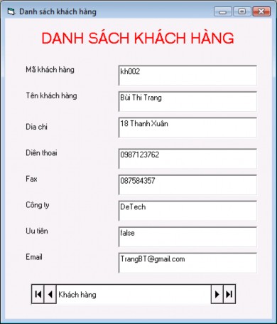 Nhấn chuột vào ô sẽ hiển thị bản ghi kế tiếp sau Nhấn chuột vào ô sẽ 6