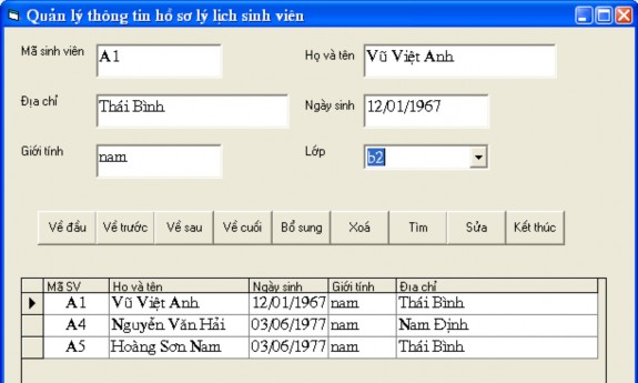  Quản lý danh sách lớp theo form mẫu  Quản lý thông tin thu nộp học phí  10