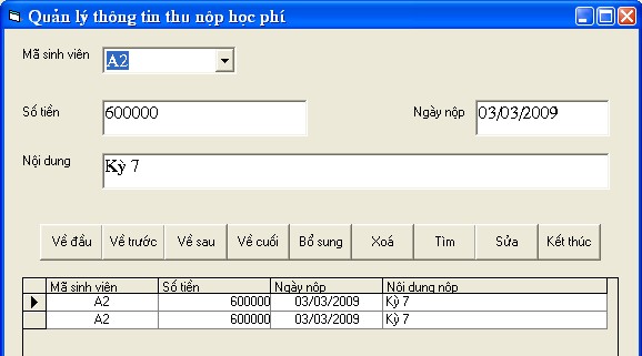  Quản lý thu nộp học phí theo lớp  Thống kê thu nộp học phí theo sinh viên 12