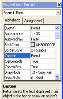 Hình 1 9 Cửa sổ thuộc tính Properties Để truy xuất thuộc tính của đối 26