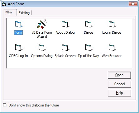 Hình 1 12 Hộp thoại Add Form Trong hộp thoại Add Form Nếu muốn thêm Form mới 29