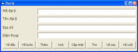 c Tạo form chính cho chương trình trên đó có menu để gọi các form và hiển thị 10