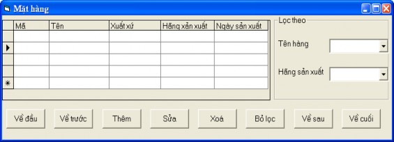 c Tạo form chính cho chương trình trên đó có menu để gọi các form và hiển thị 9