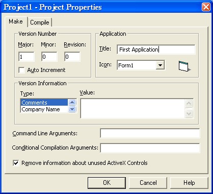 Hình 1 17 Hộp thoại Project Properties B3 Nếu muốn sửa đổi phiên bản của ứng 3
